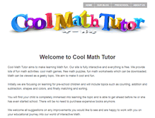 Tablet Screenshot of coolmathtutor.com